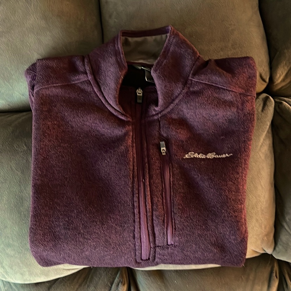 EDDIE BOWER HALF ZIP CREW NECK SWEATER